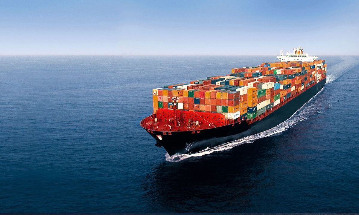 Sea freight container shipping and international cargo logistics service